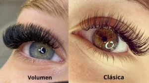 extensiones de pestañas naturales o volumen